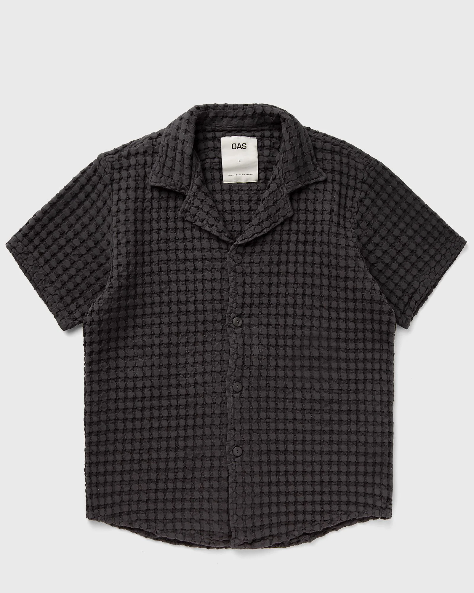 Nearly Black Cuba Waffle Shirt - 1