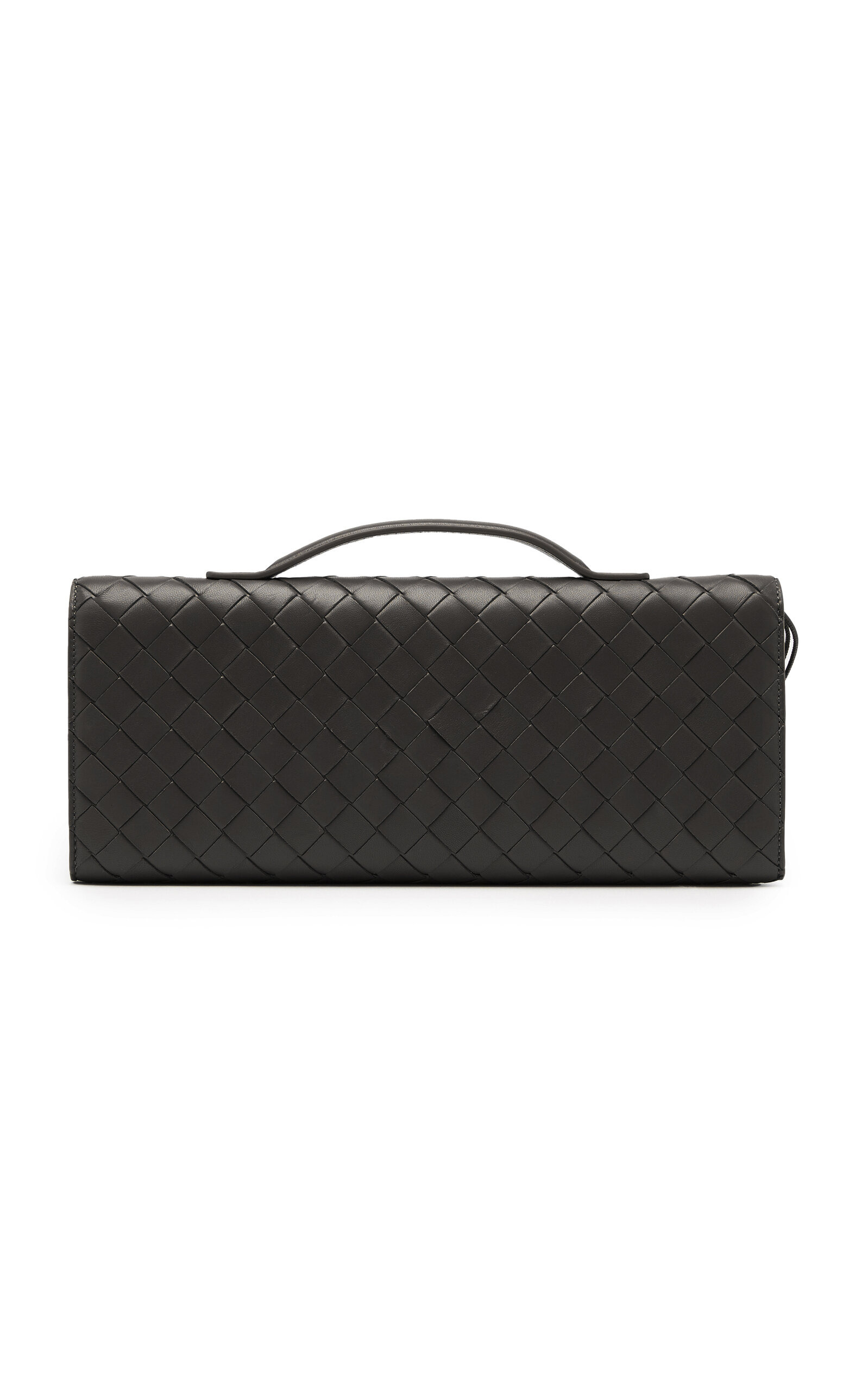 Long Andiamo Intrecciato Leather Clutch black - 4