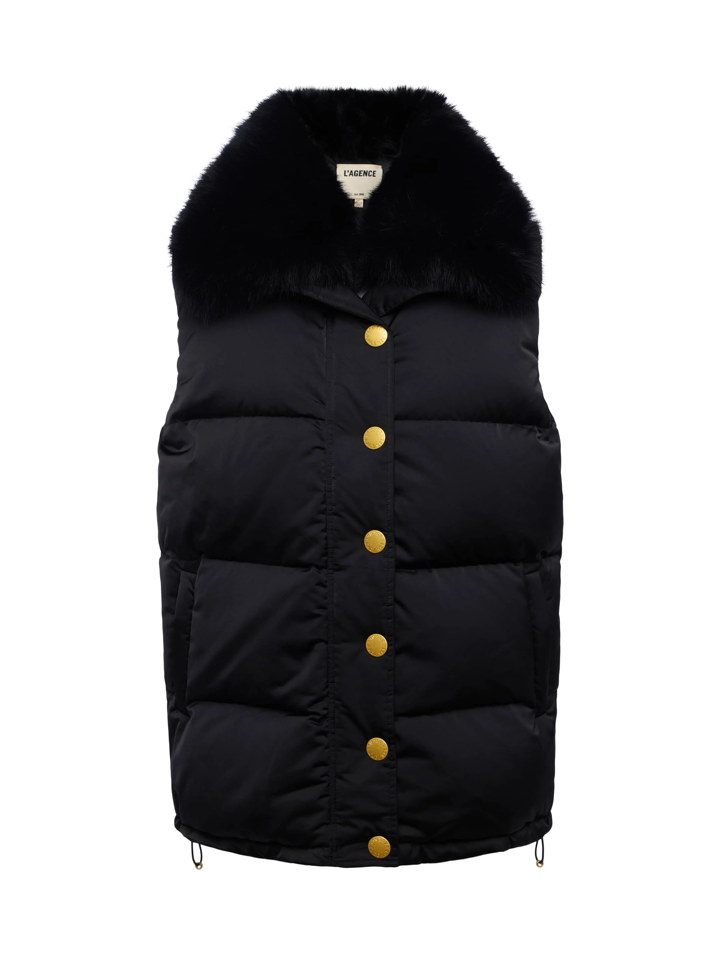 Nalo Faux Fur Puffer Vest - 1
