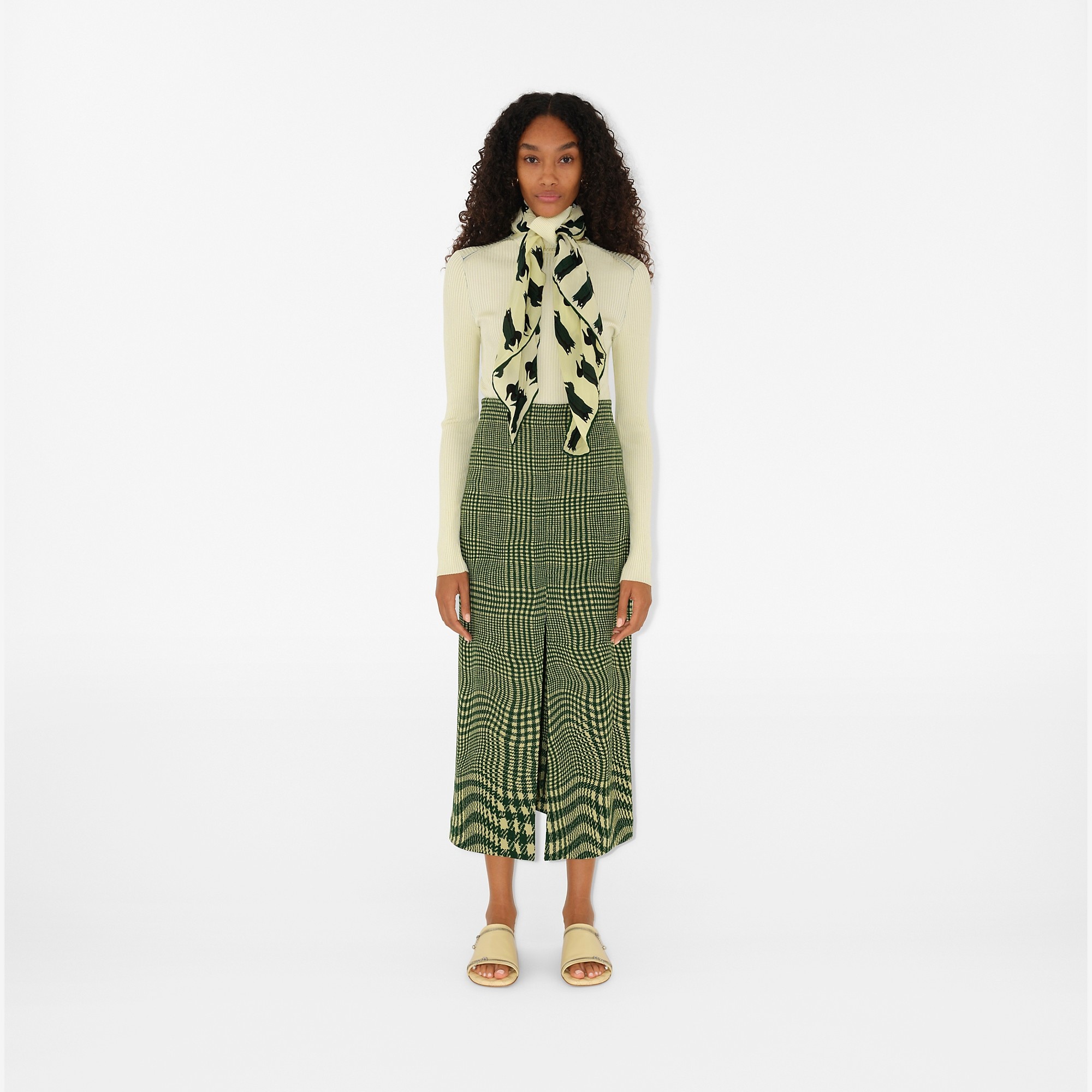 Scarf Rib Knit Sweater - 5