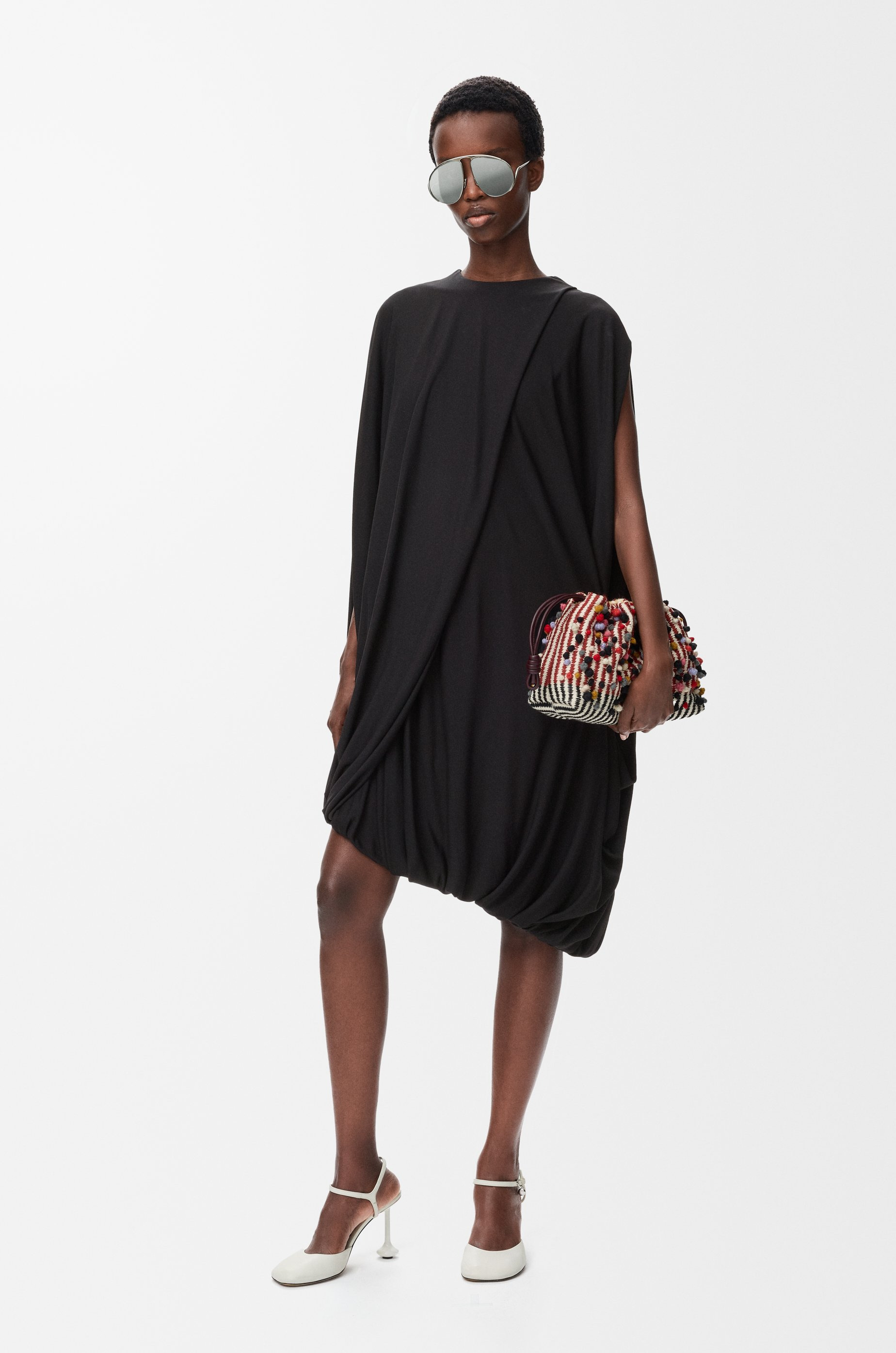 Draped dress in viscose - 2