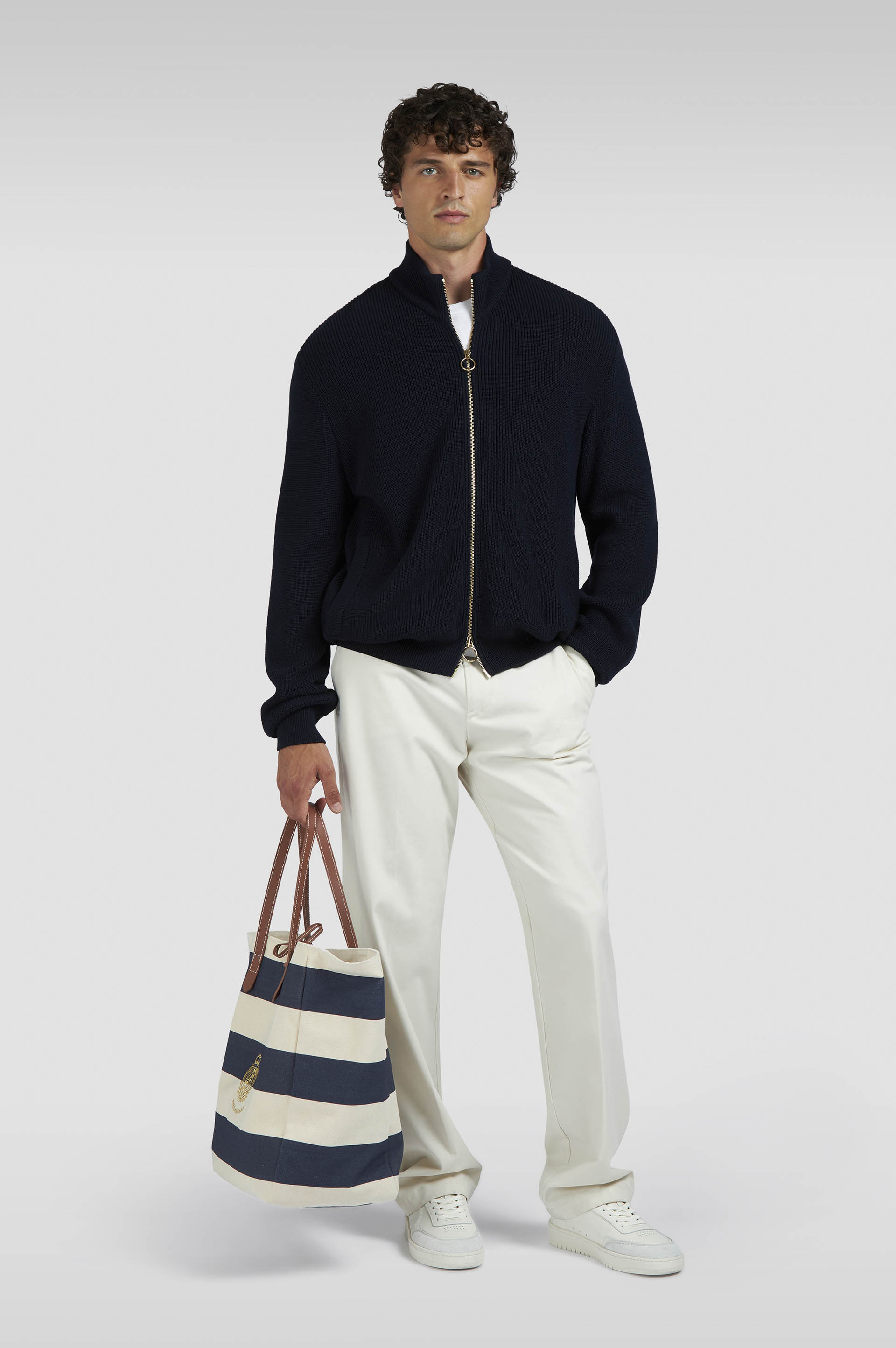 ZIP-UP CARDIGAN IN TECH WOOL - 2