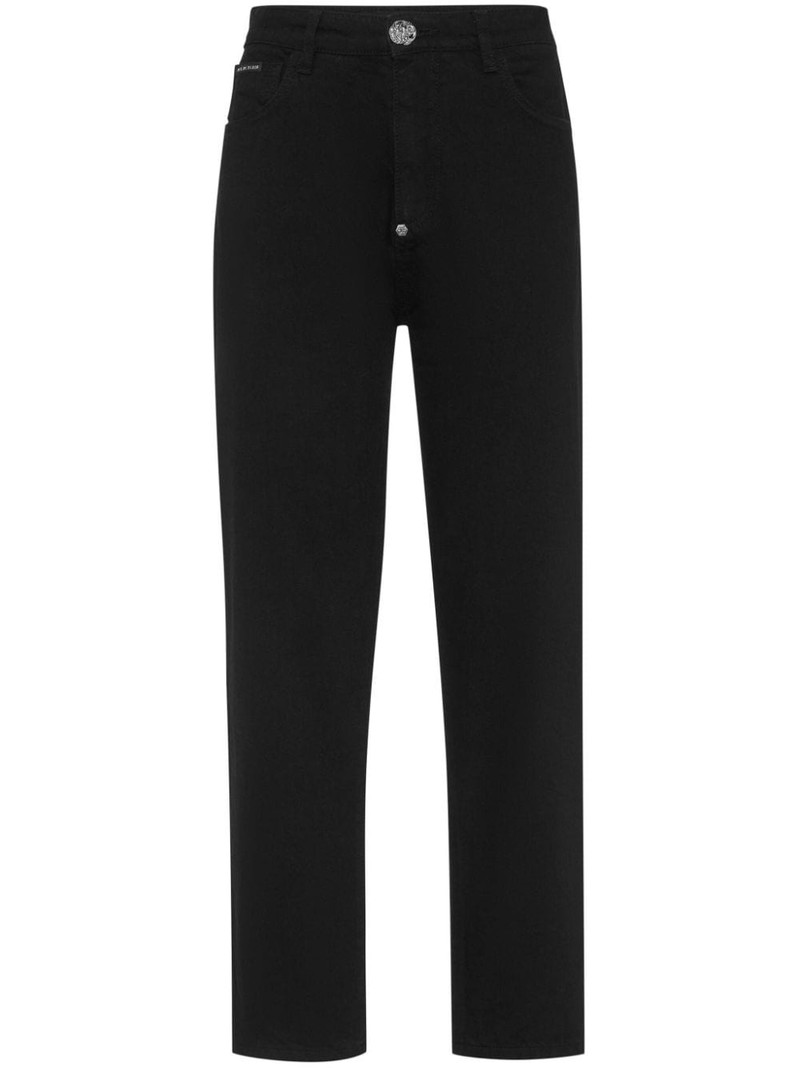 logo-patch straight-leg jeans 1