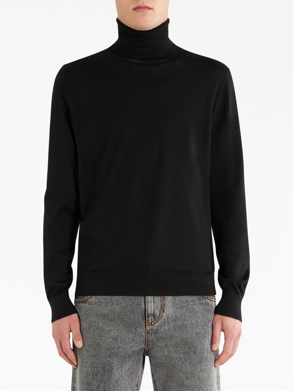 roll-neck cashmere-silk blend jumper - 2