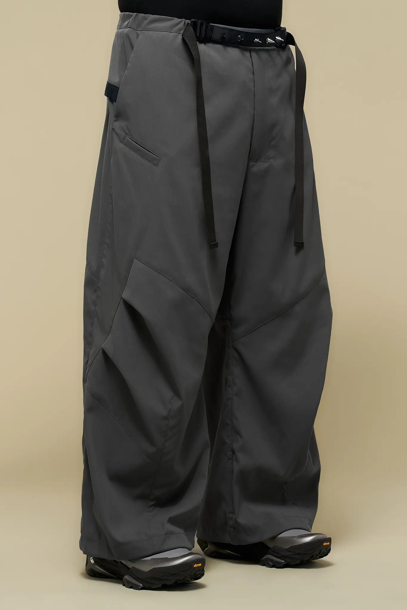 P56B-M Nylon Stretch Web Belt Trouser Gray - 4