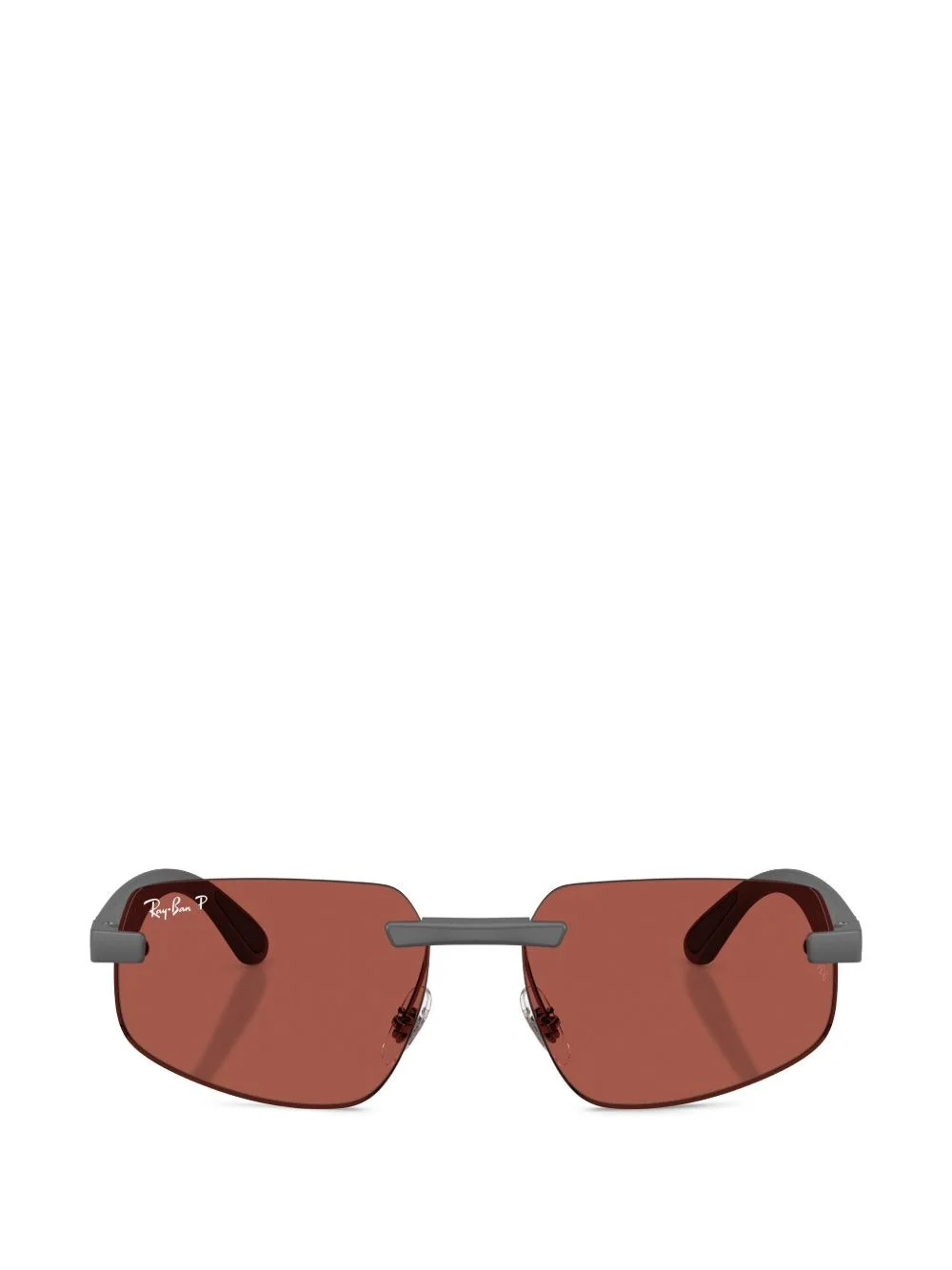 geometric-frame rimless sunglasses - 1