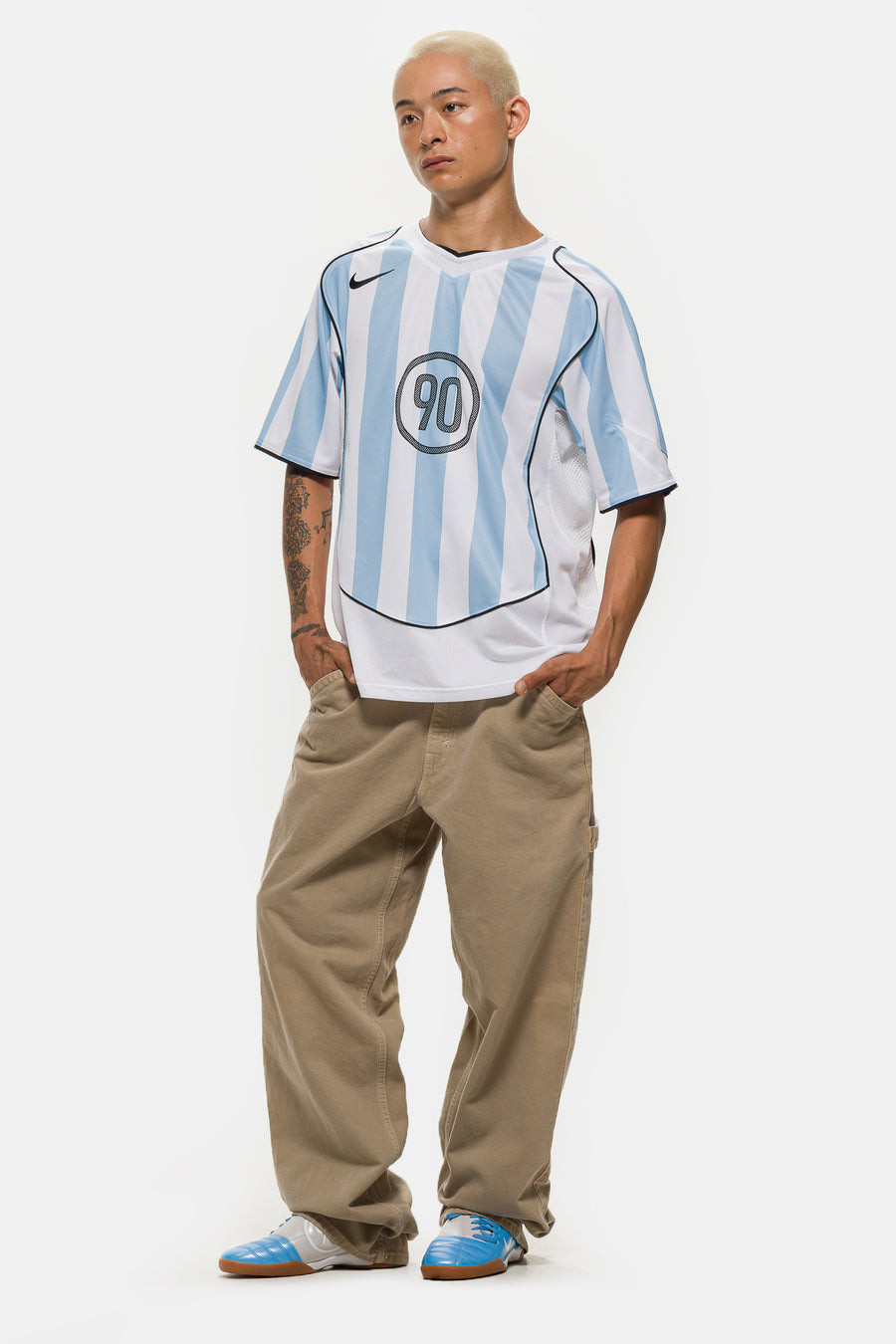 Total 90 Dri-FIT Soccer Jersey in Psychic Blue/White/Black - 2