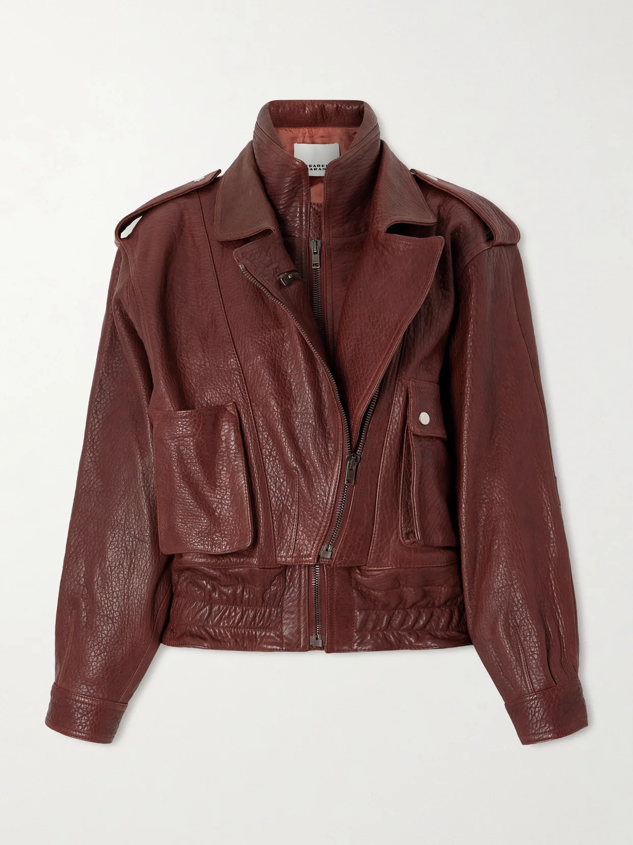 Aneli Layered Textured-leather Jacket - 1