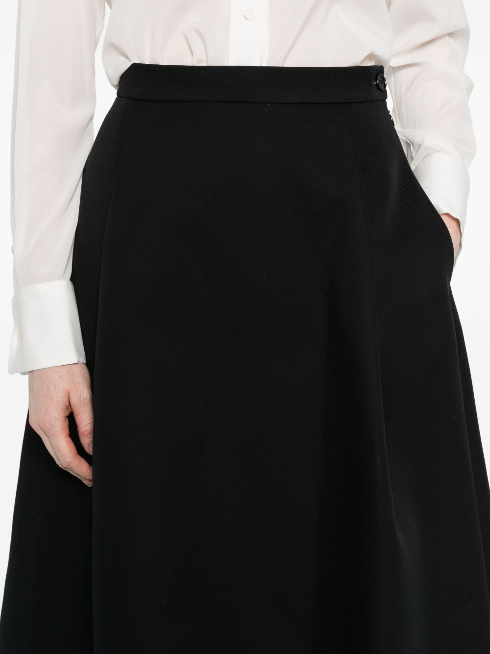 button-detail pleated skirt - 5