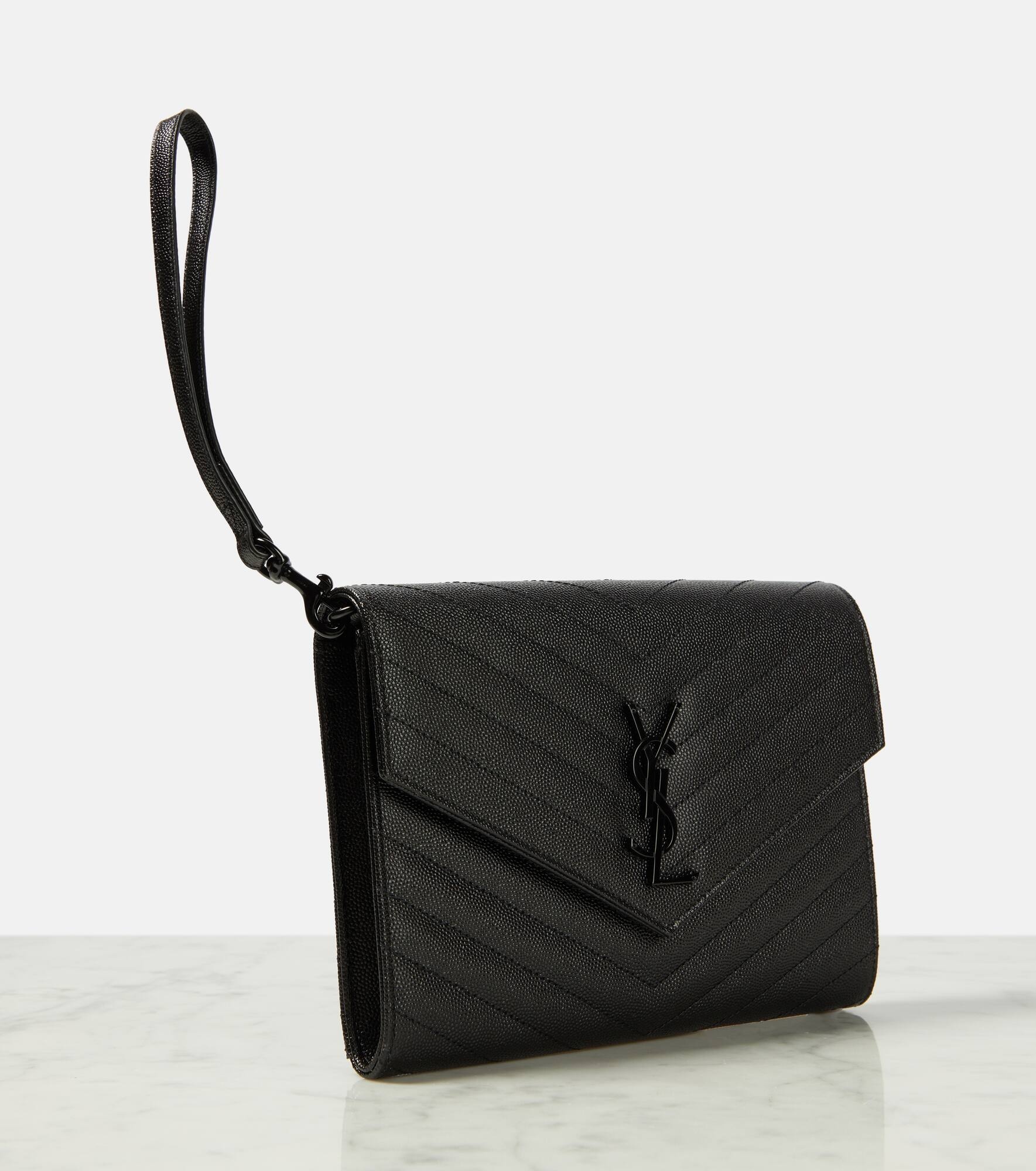 Cassandre matelassé leather clutch - 6