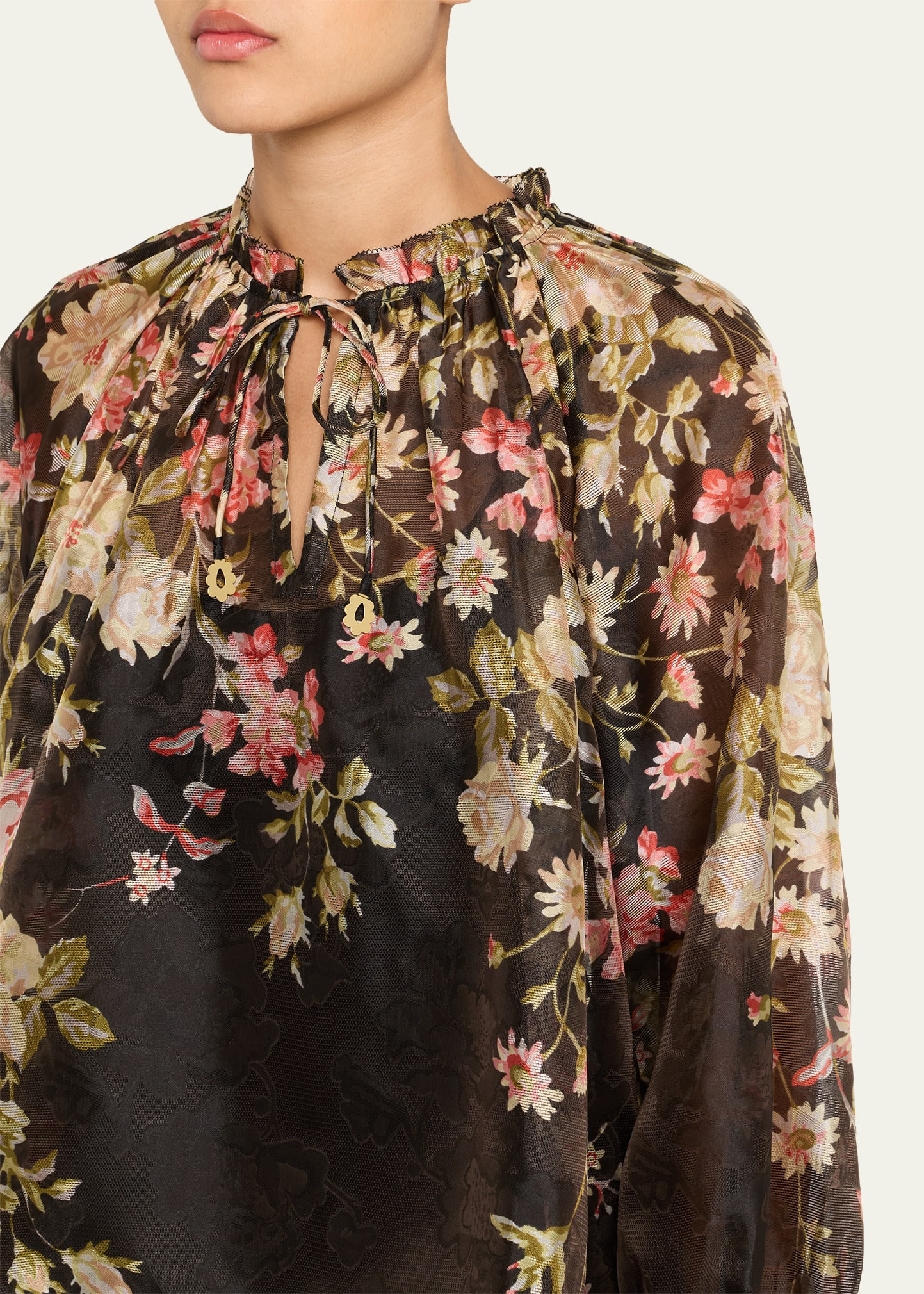 Jolie Floral Long-Sleeve Blouse - 5