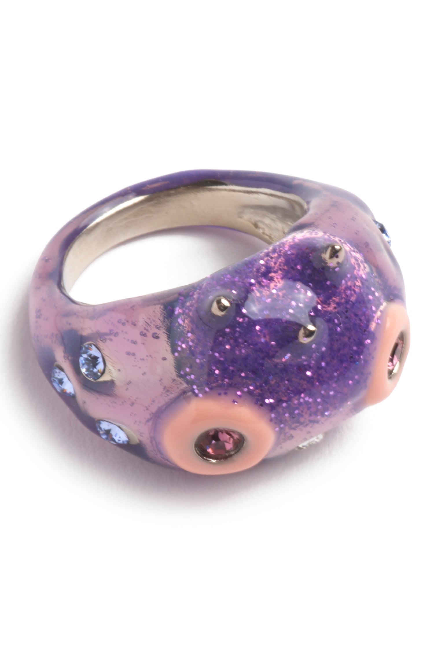 METALLIC LILAC RHINO BABY RING - 4