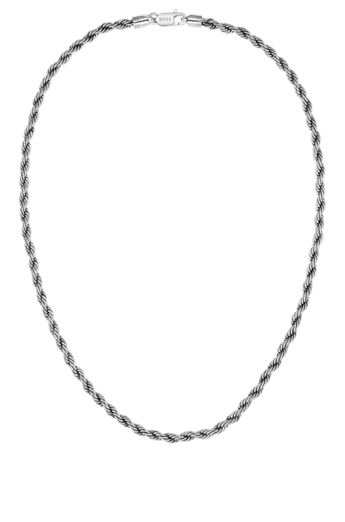 SILVER-TONE NECKLACE WITH ROPE-STYLE CHAIN - 1