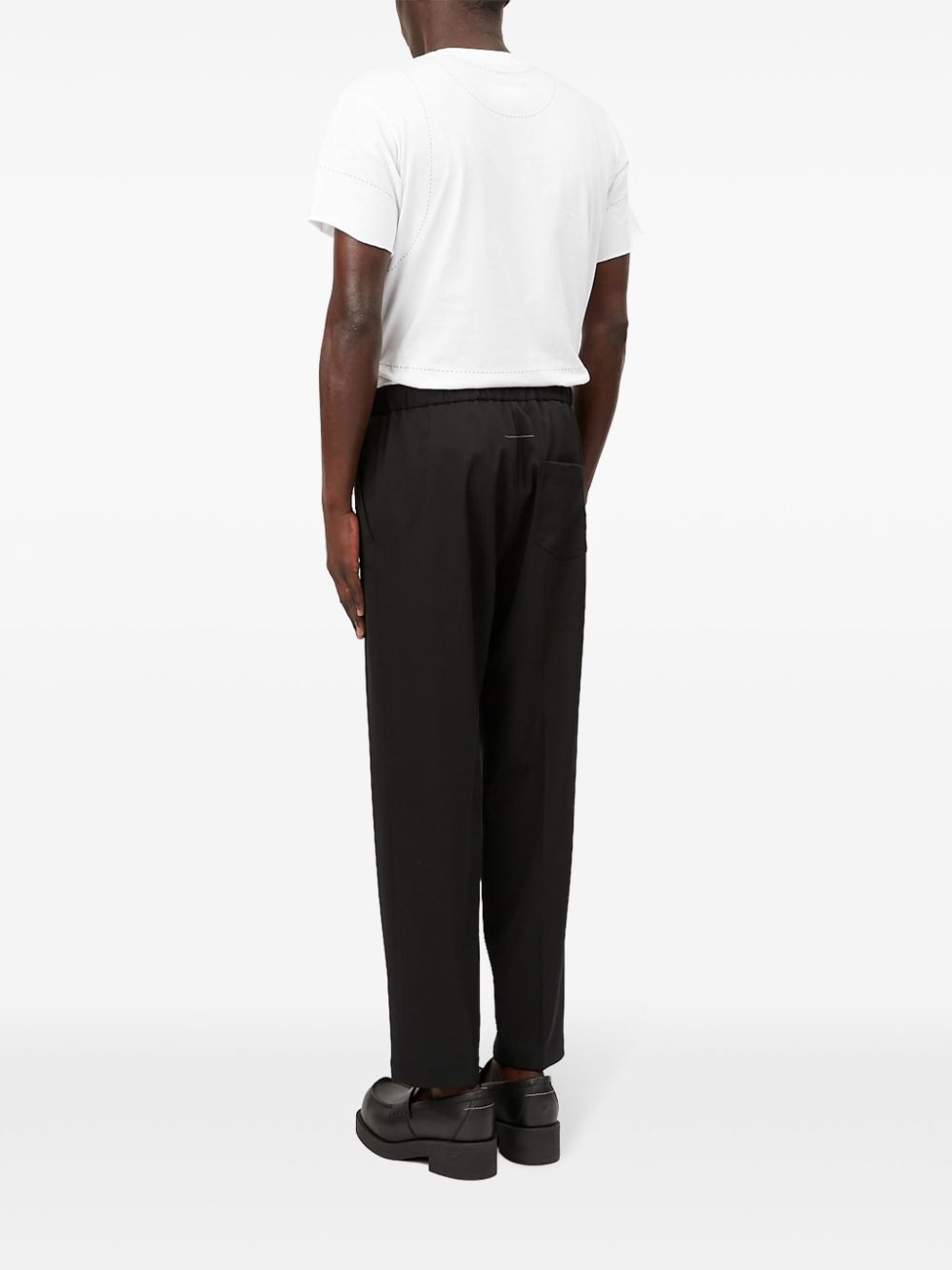 tailored drawstring-waist trousers - 5