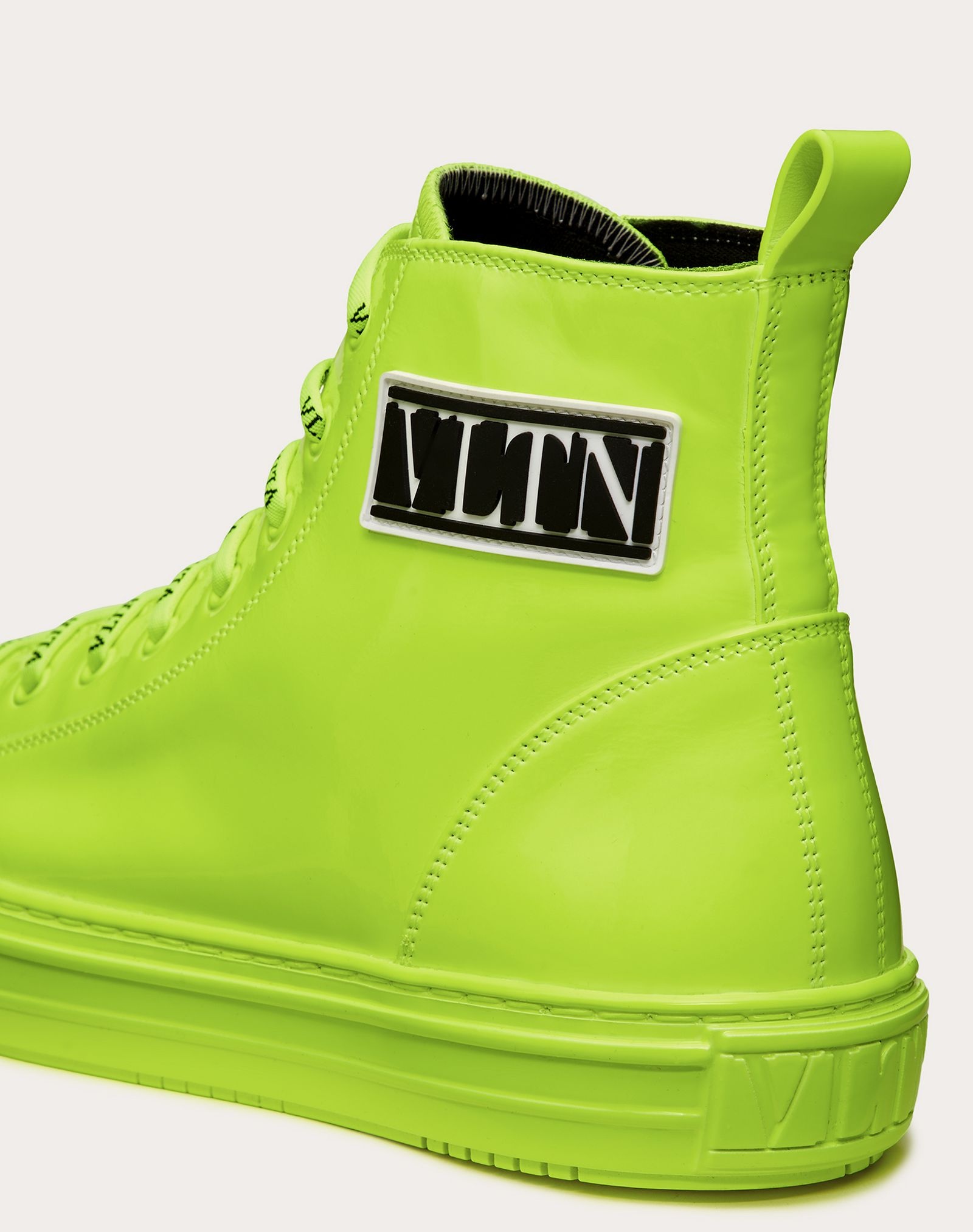 Giggies High-top Sneaker in Neon Patent Calfskin - 5