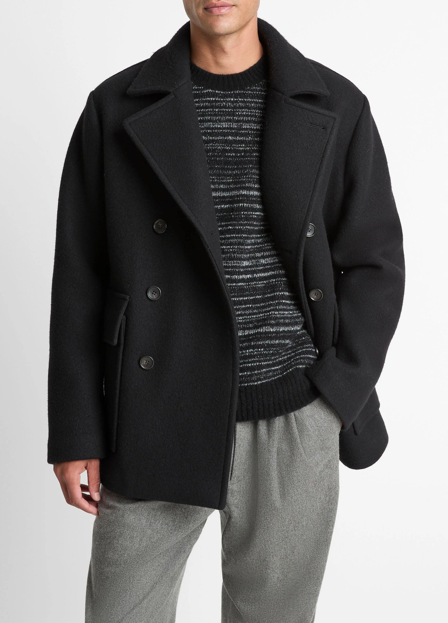 Italian Wool-Blend Peacoat - 1
