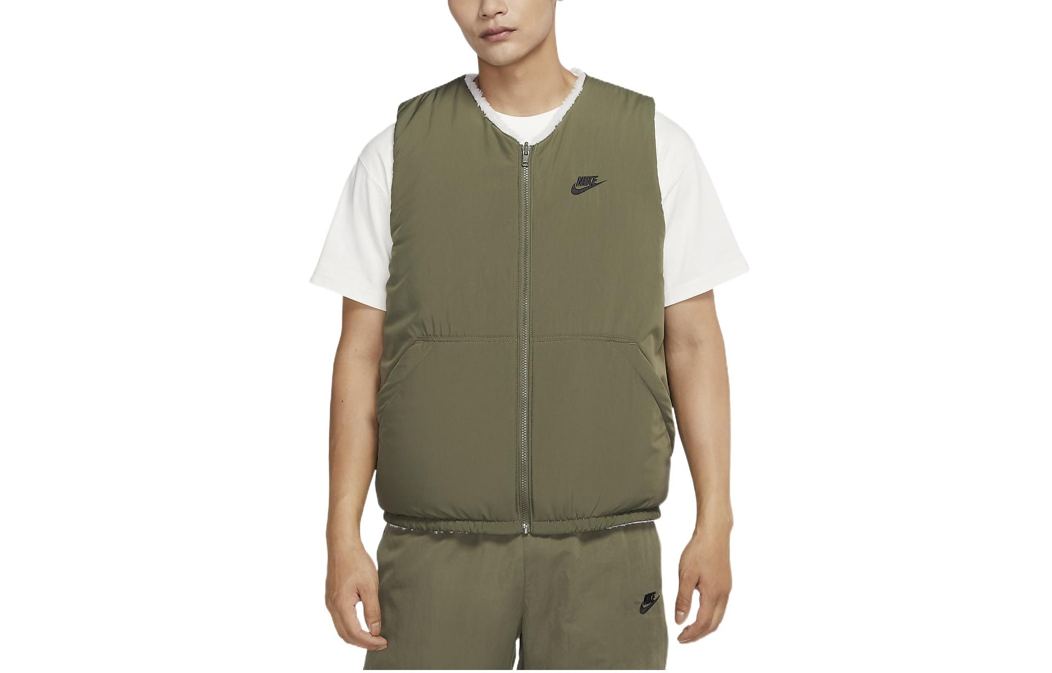 Nike Club+ Reversible Winterized Vest 'Green White' DQ4879-133 - 2