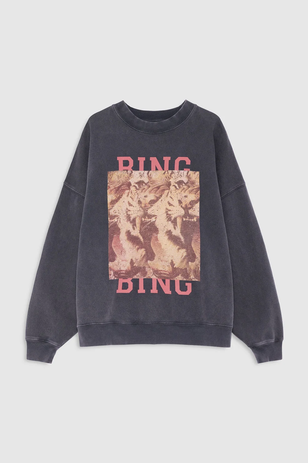 Miles Sweatshirt Tiger Bing - Washed Black - 1