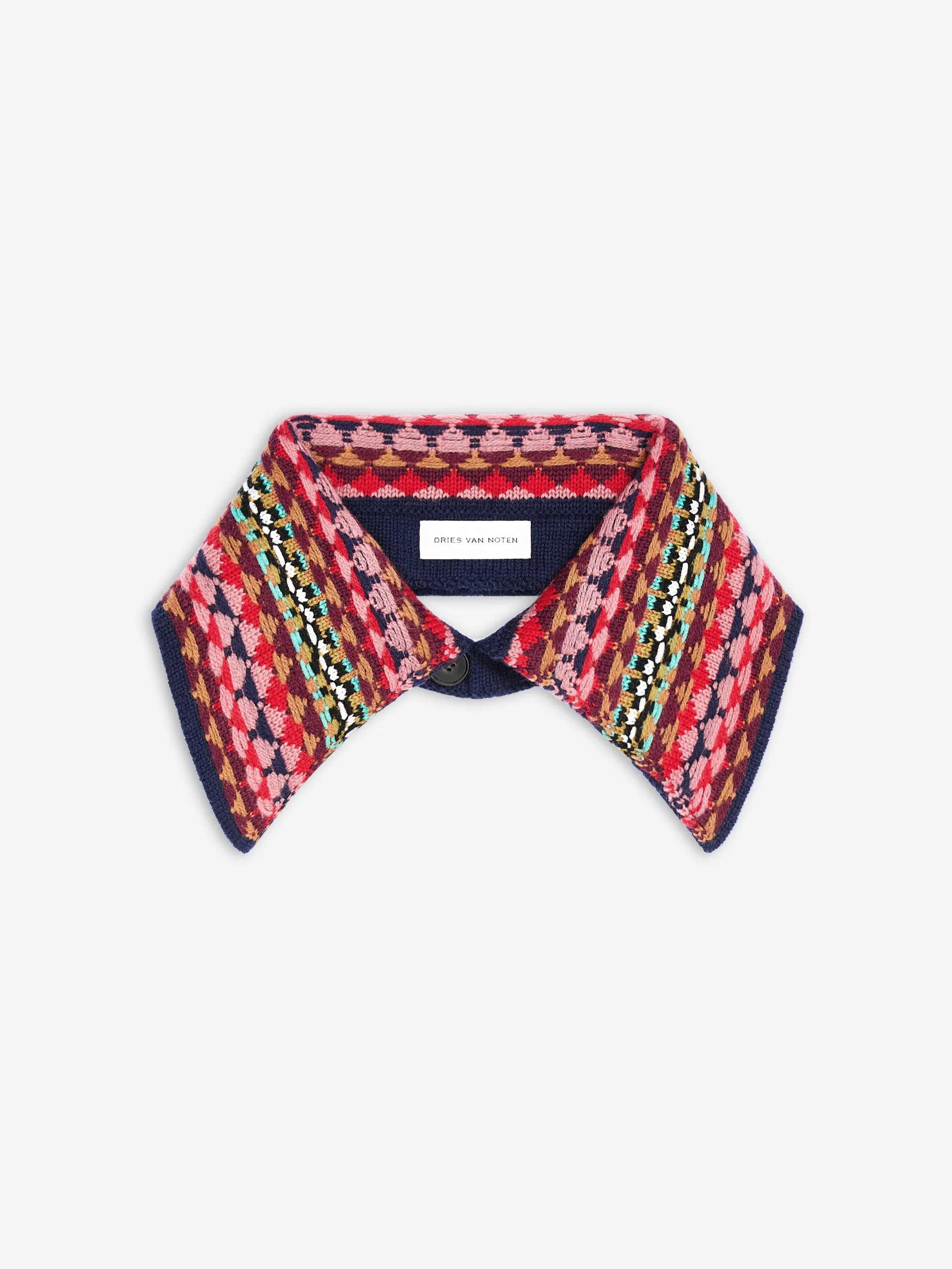 JACQUARD WOOL COLLAR - 1