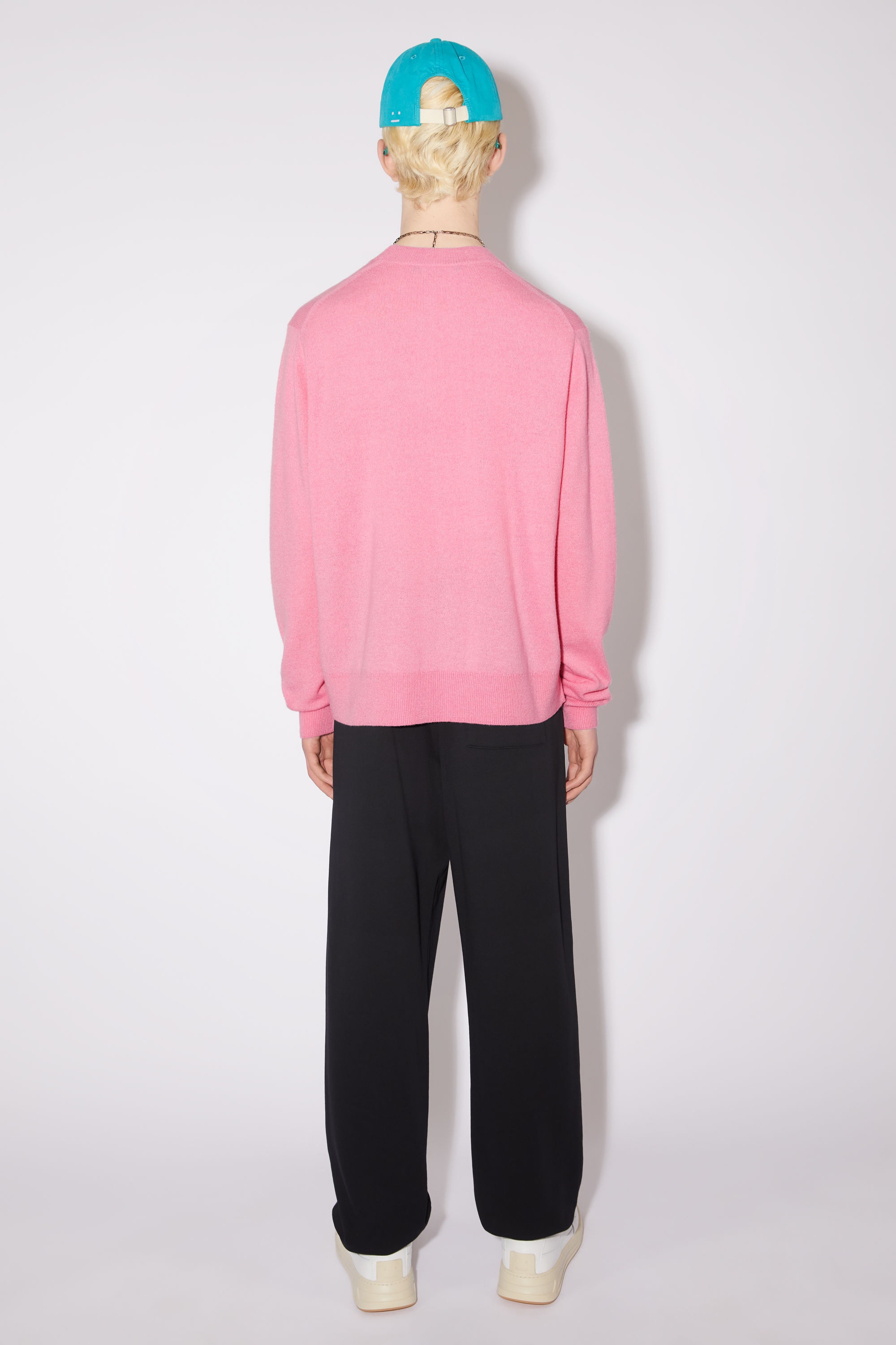 Wool crew neck sweater - Bubble Pink - 3
