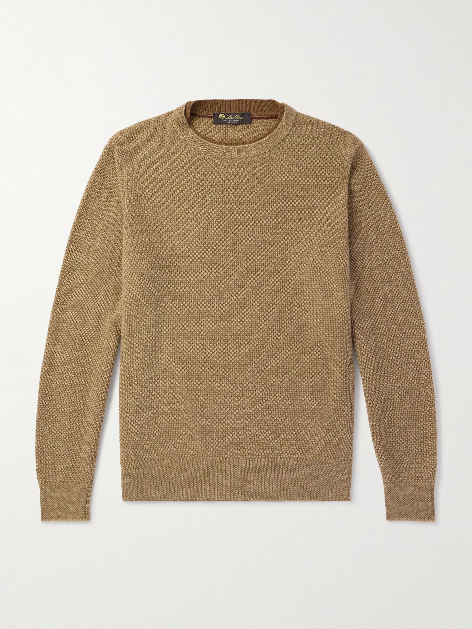 City Birdseye Baby Cashmere Sweater Brown - 1
