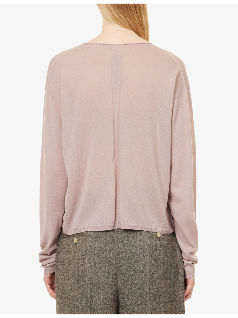 Round-Neck Long-Sleeve Virgin-Wool Jumper 4