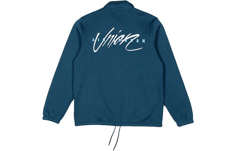Air Jordan x Union LA Embroidered Logo lapel Coach Jacket Asia Sizing 'Navy Blue' DB8261-454 - 2