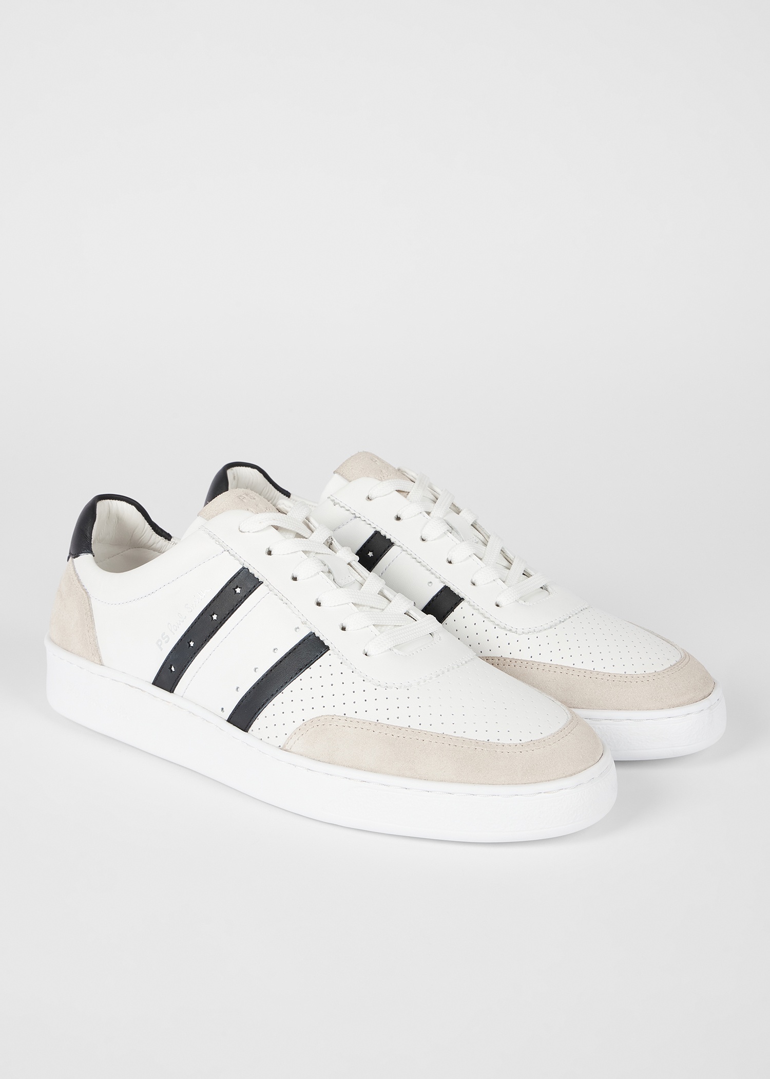 White Leather 'Birch' Trainers - 2