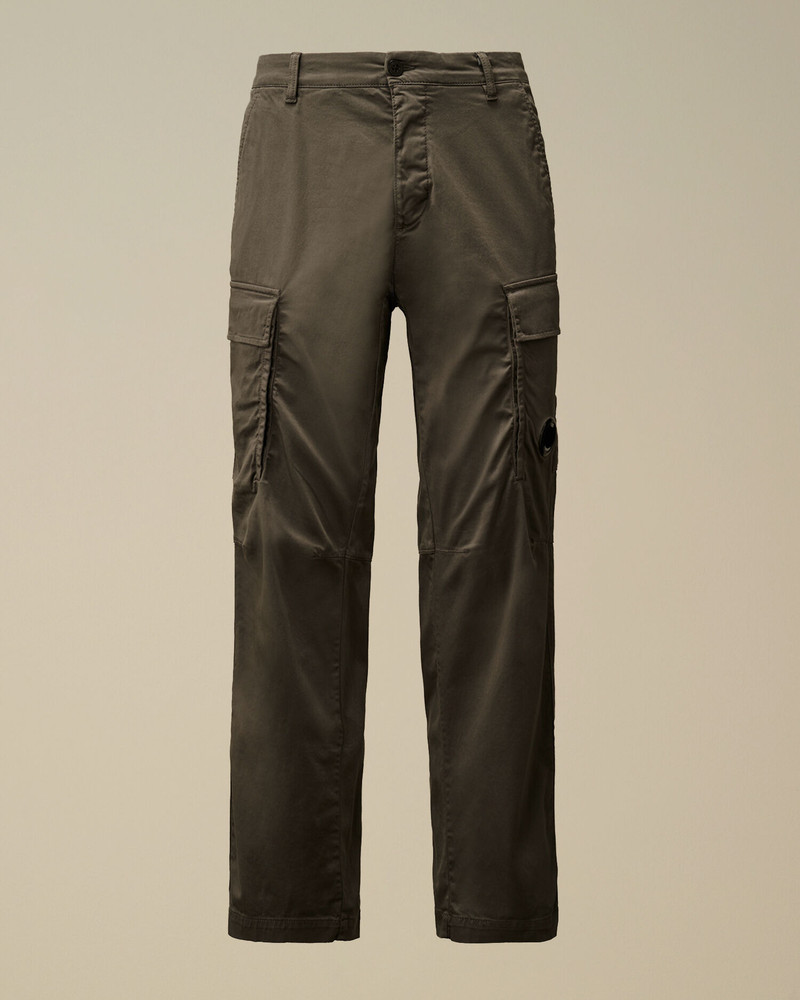 Stretch Sateen Loose Cargo Pants 1