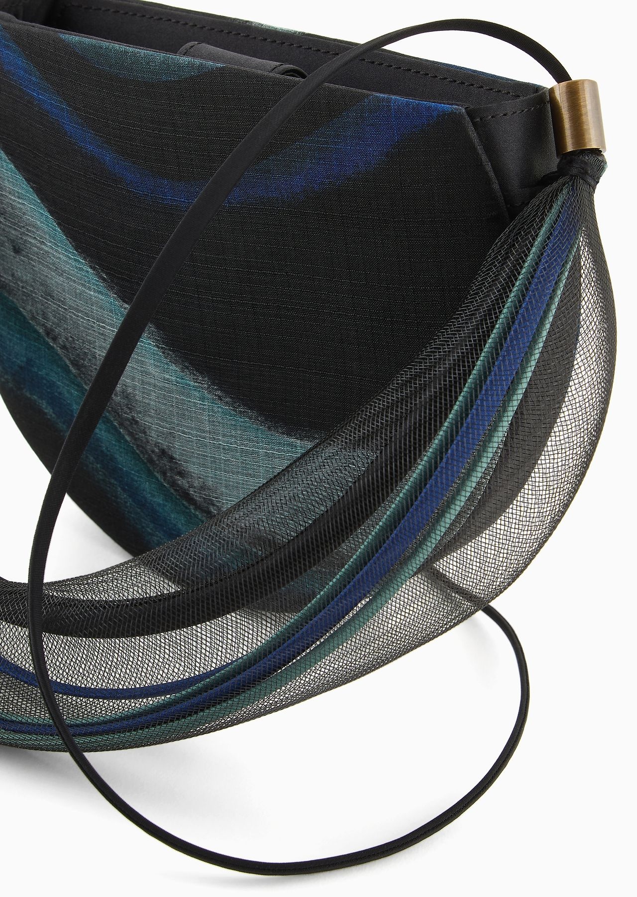 Printed clutch bag with crinoline detail - 5