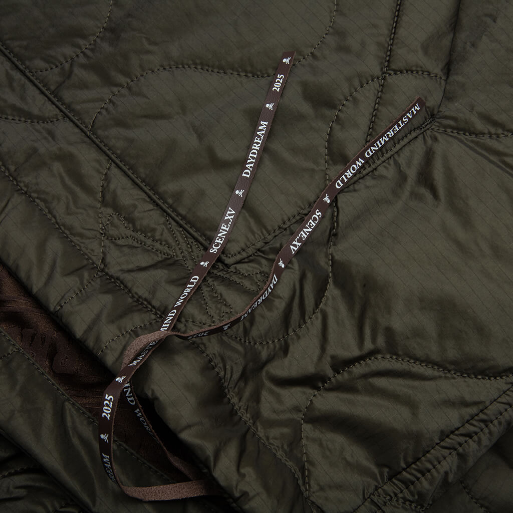 QUILTED NYLON JACKET - OLIVE - 7