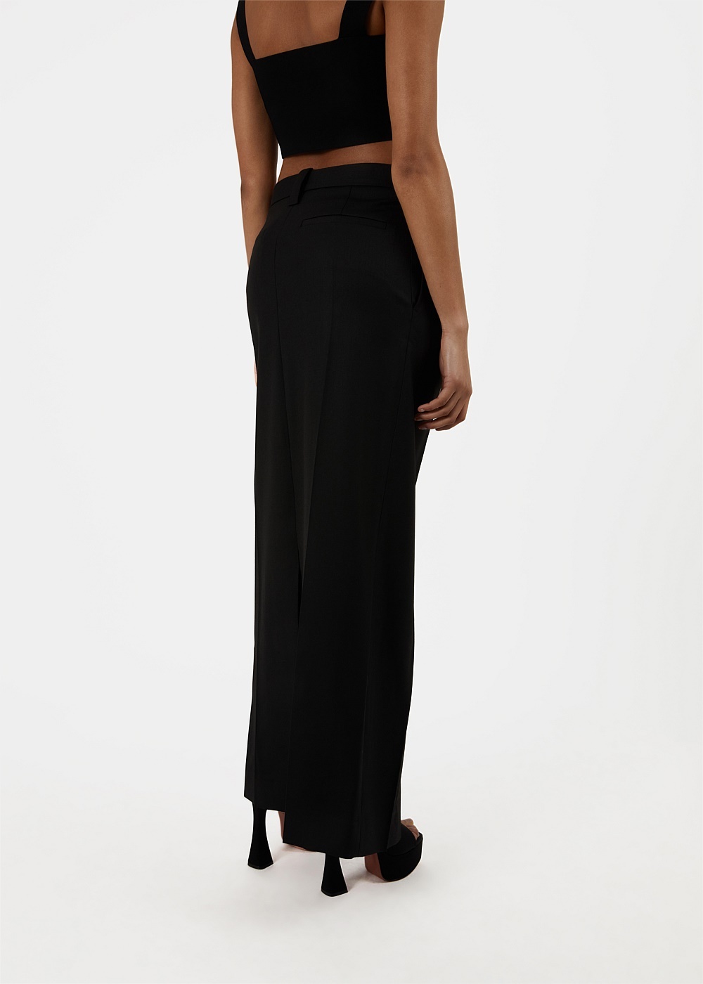 Black Tailored Skirt - 5