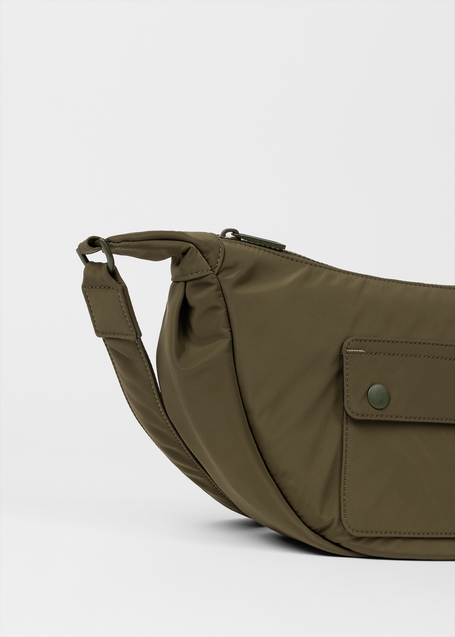 Khaki Zebra 'Crescent' Bag - 3