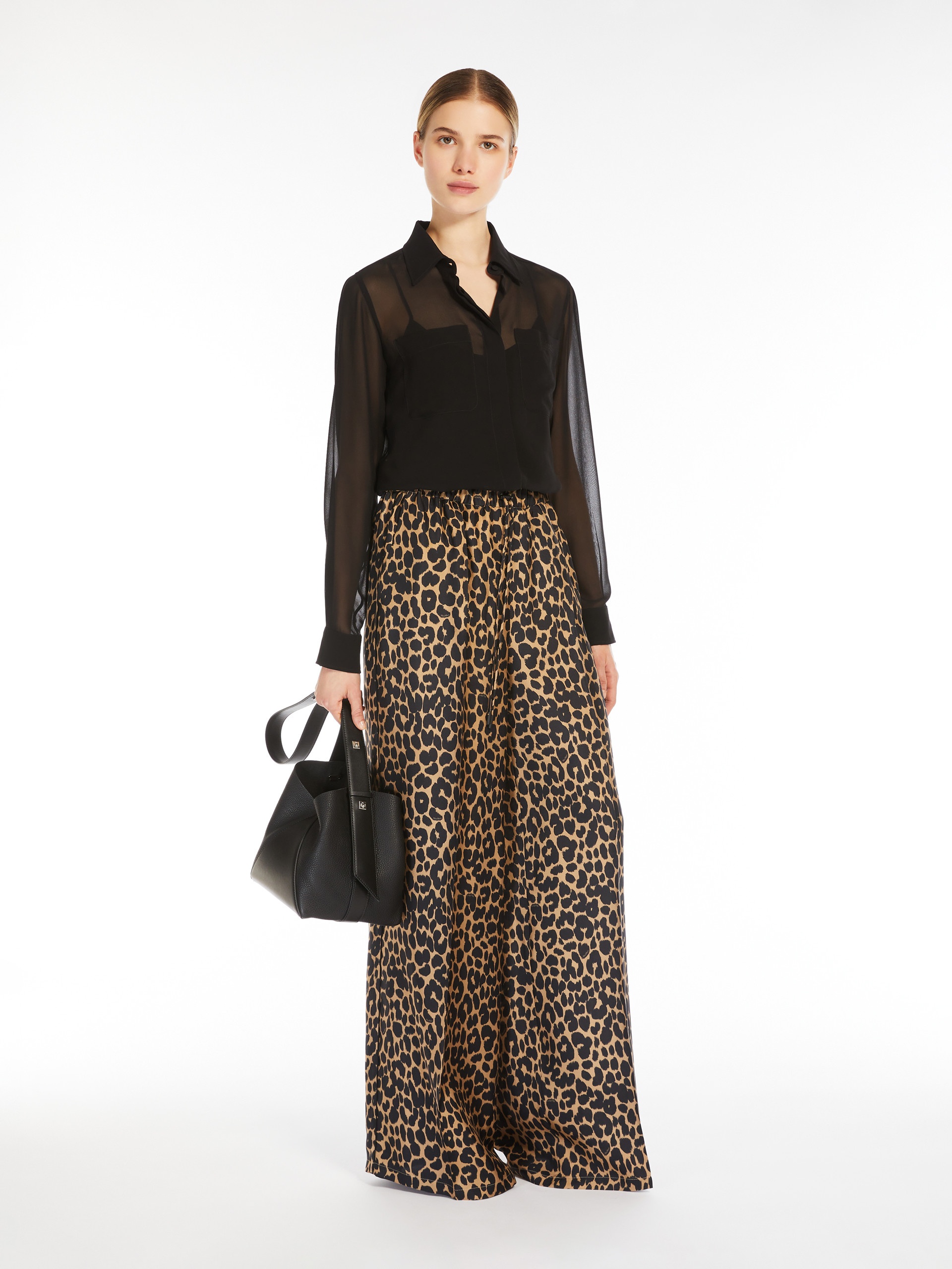 MMBUCKETS Small bucket bag in deer-print leather - 7
