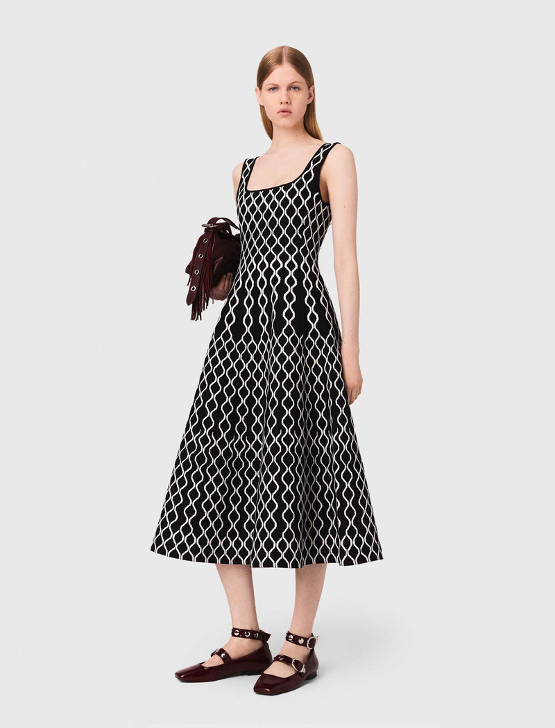 maje Jacquard knit midi dress outlook