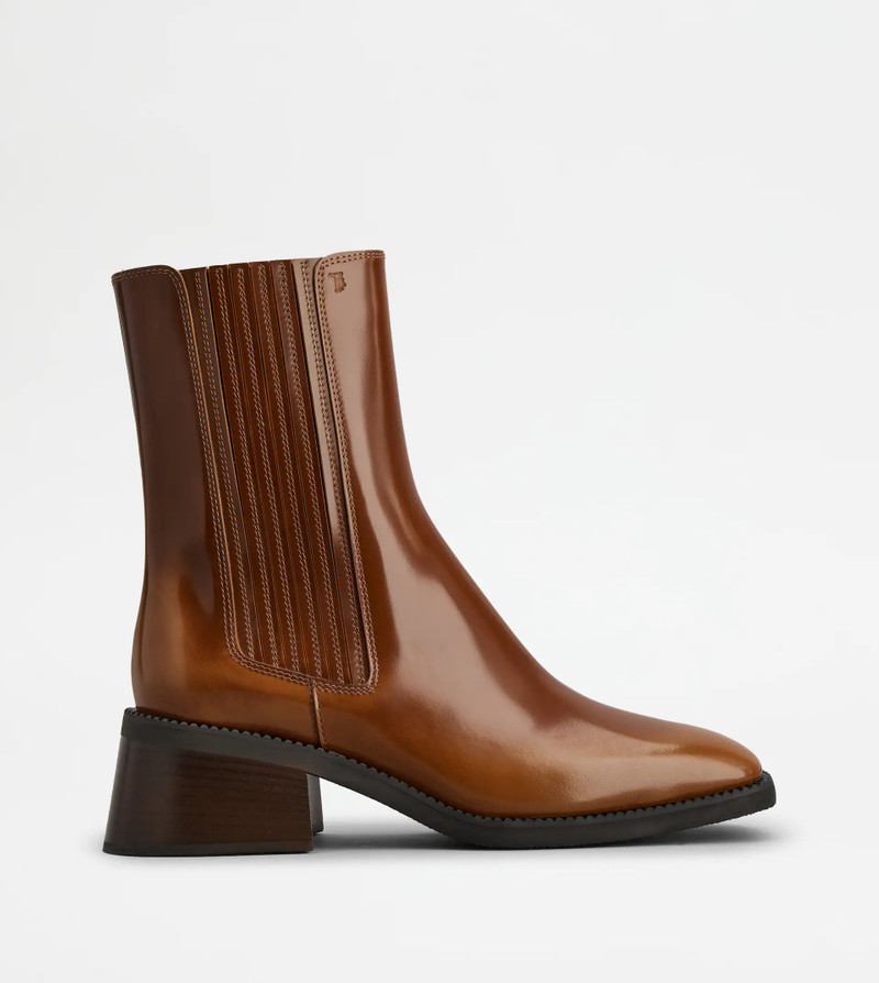 TOD'S CHELSEA BOOTS IN LEATHER - BROWN 1