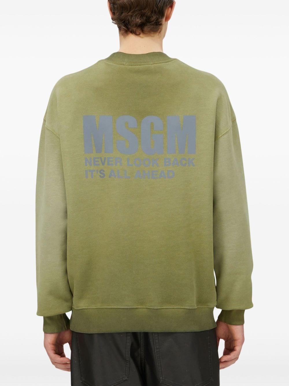 gradient effect logo-printed sweatshirt - 4