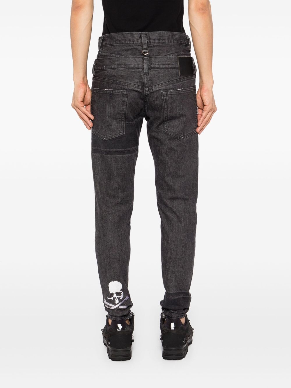logo-embroidered skinny jeans - 4
