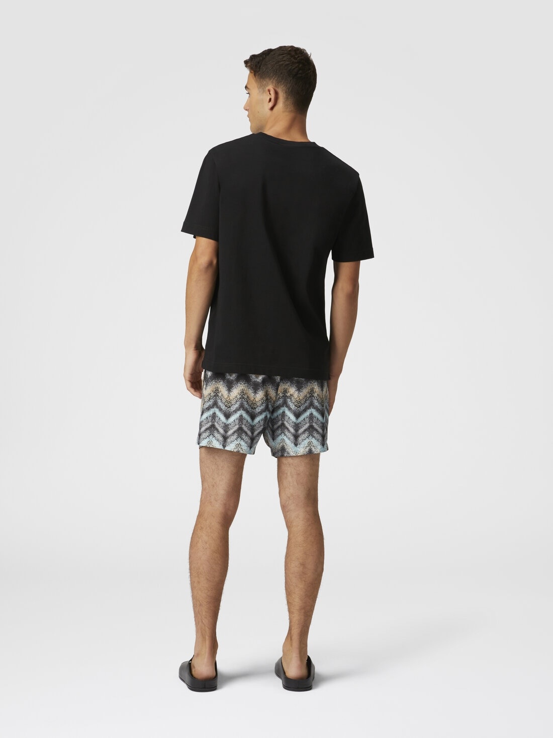 Crew Neck T-Shirt in Cotton with Embroidery and Logo - 3