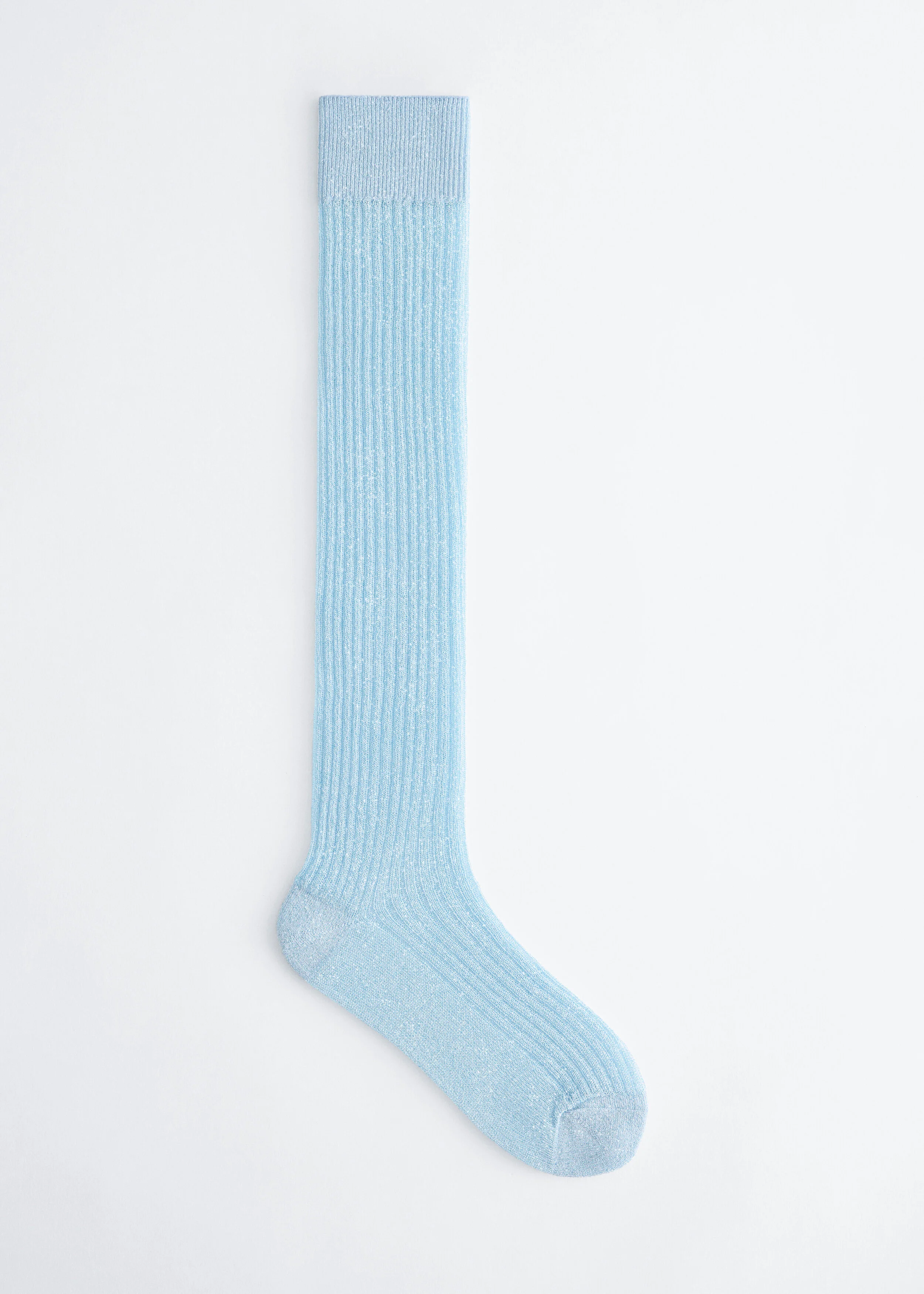 Lustrous Ribbed Socks - 1