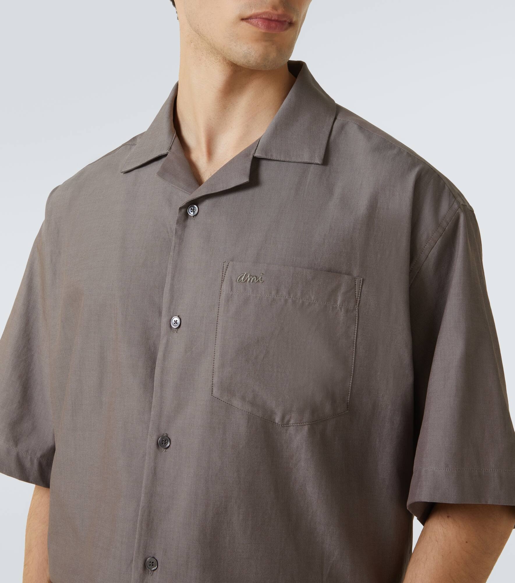 Cotton gabardine shirt - 6