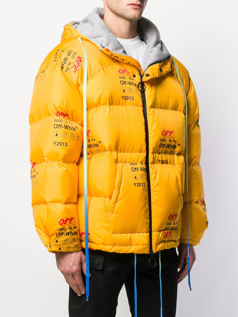 printed logo puffer jacket 3