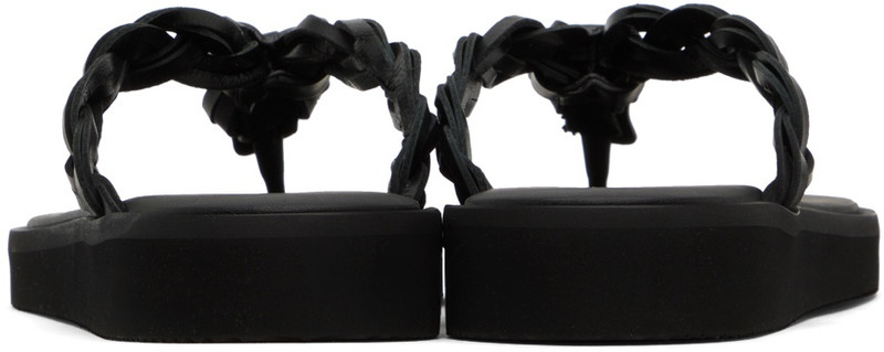 See by Chloé Black Braided Flat Sandals outlook