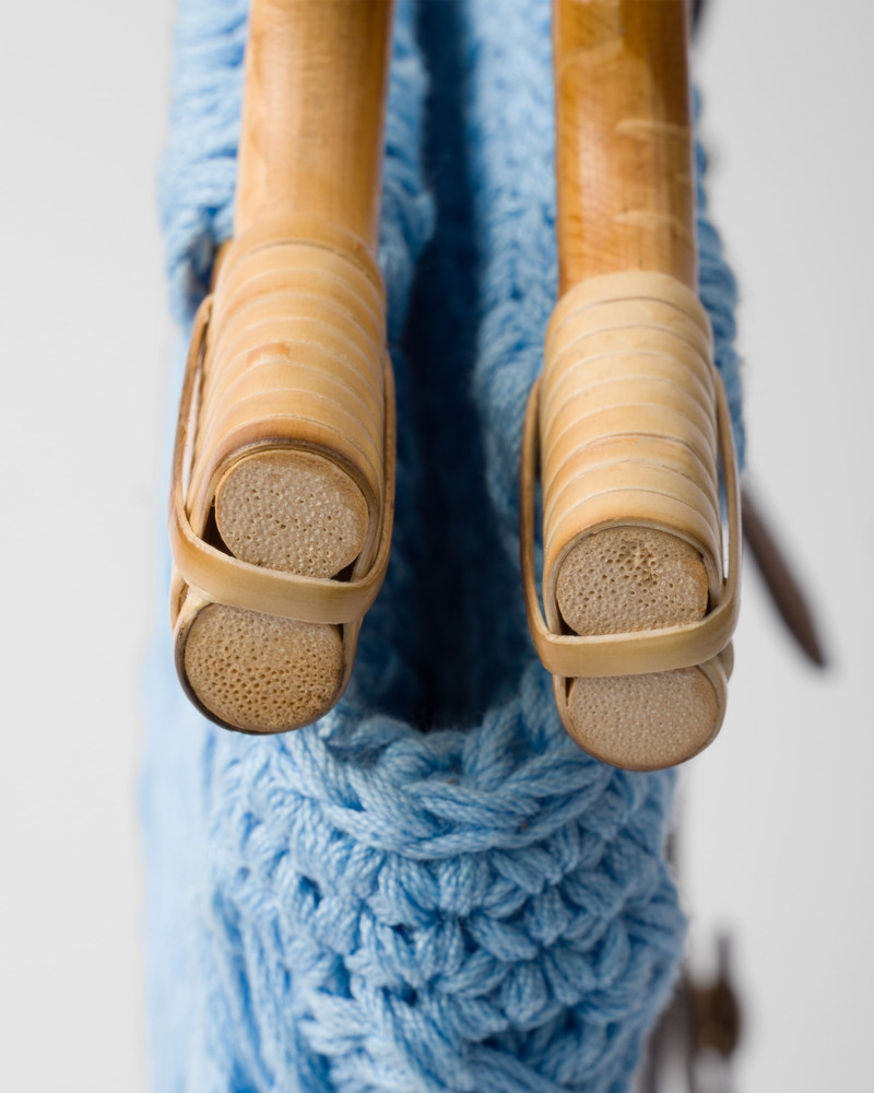 Cotton crochet mini-handbag 6