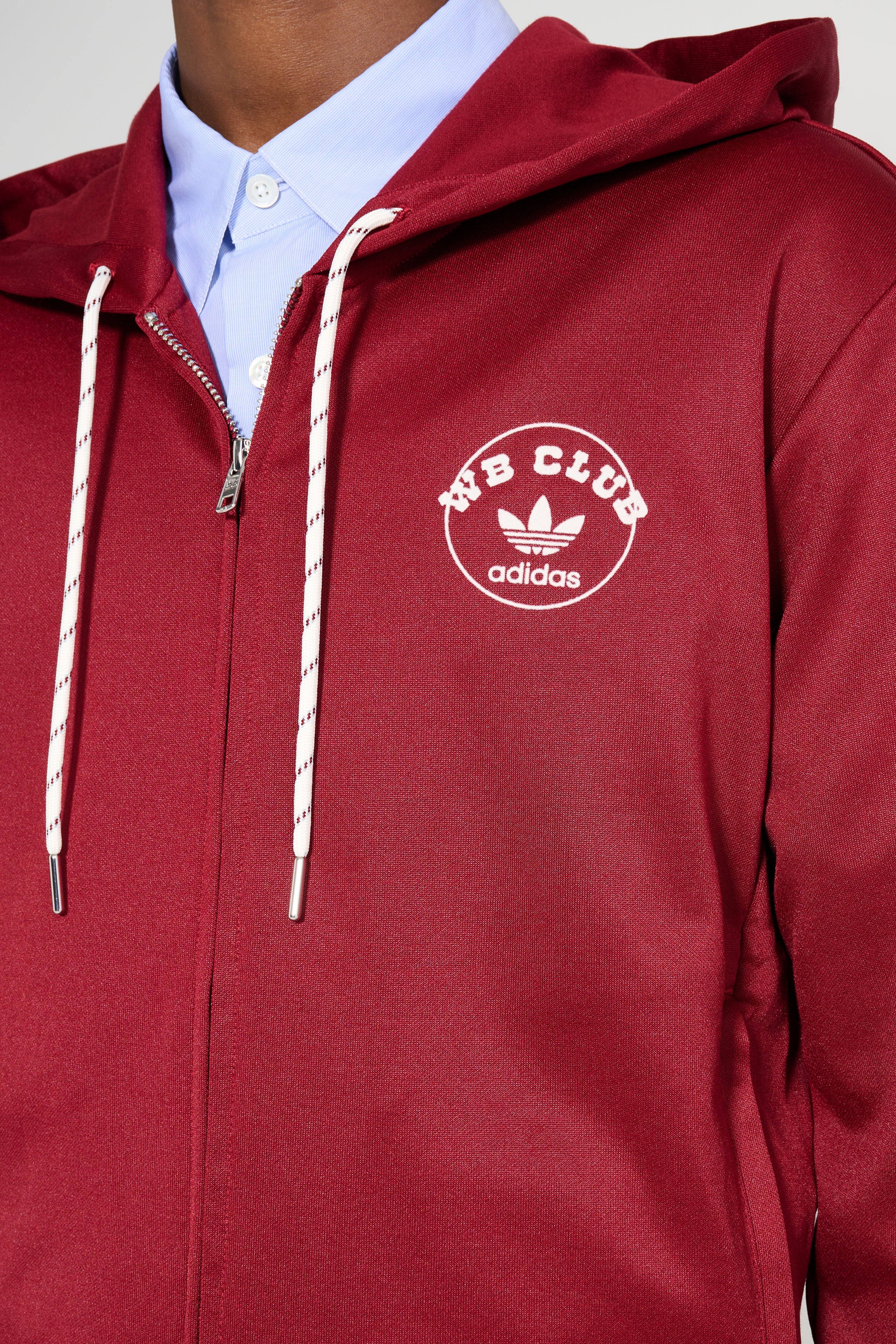 ADIDAS BY WALES BONNER TRACK HOODIE COLLEGIATE BURGUNDY - 4