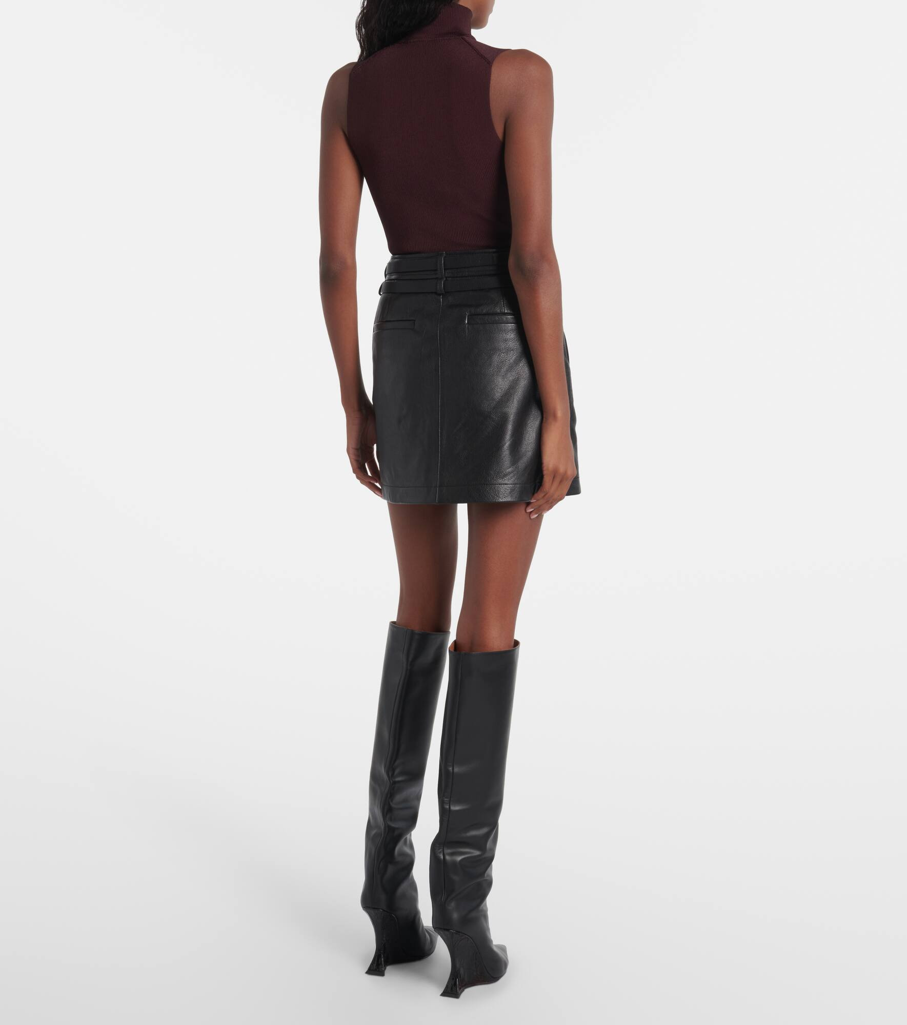 Patto leather miniskirt - 3
