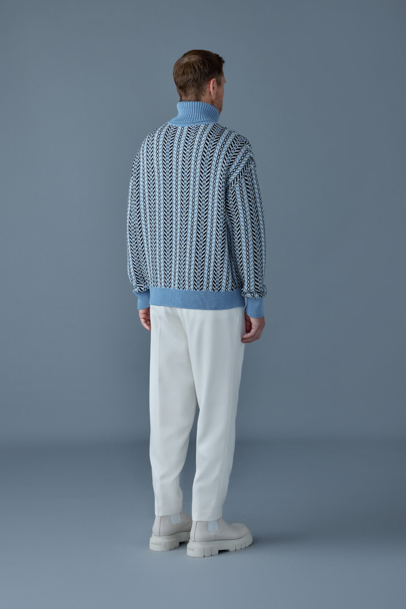 ASTOR-CK Jacquard chain-knit wool sweater 4