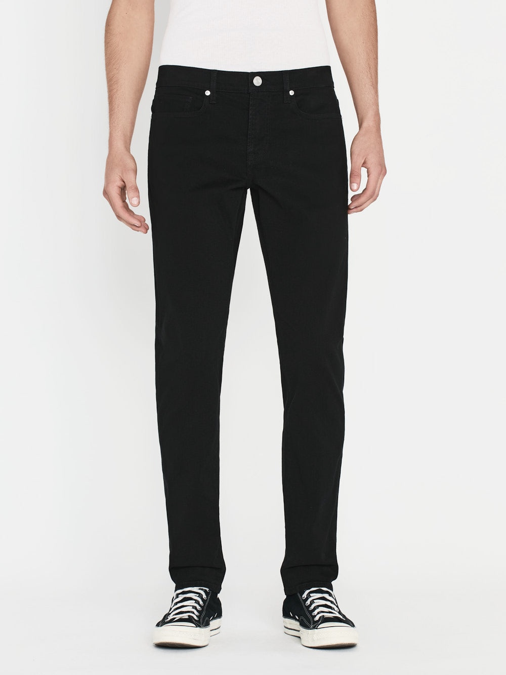 L'Homme Slim Brushed Twill in Noir - 2