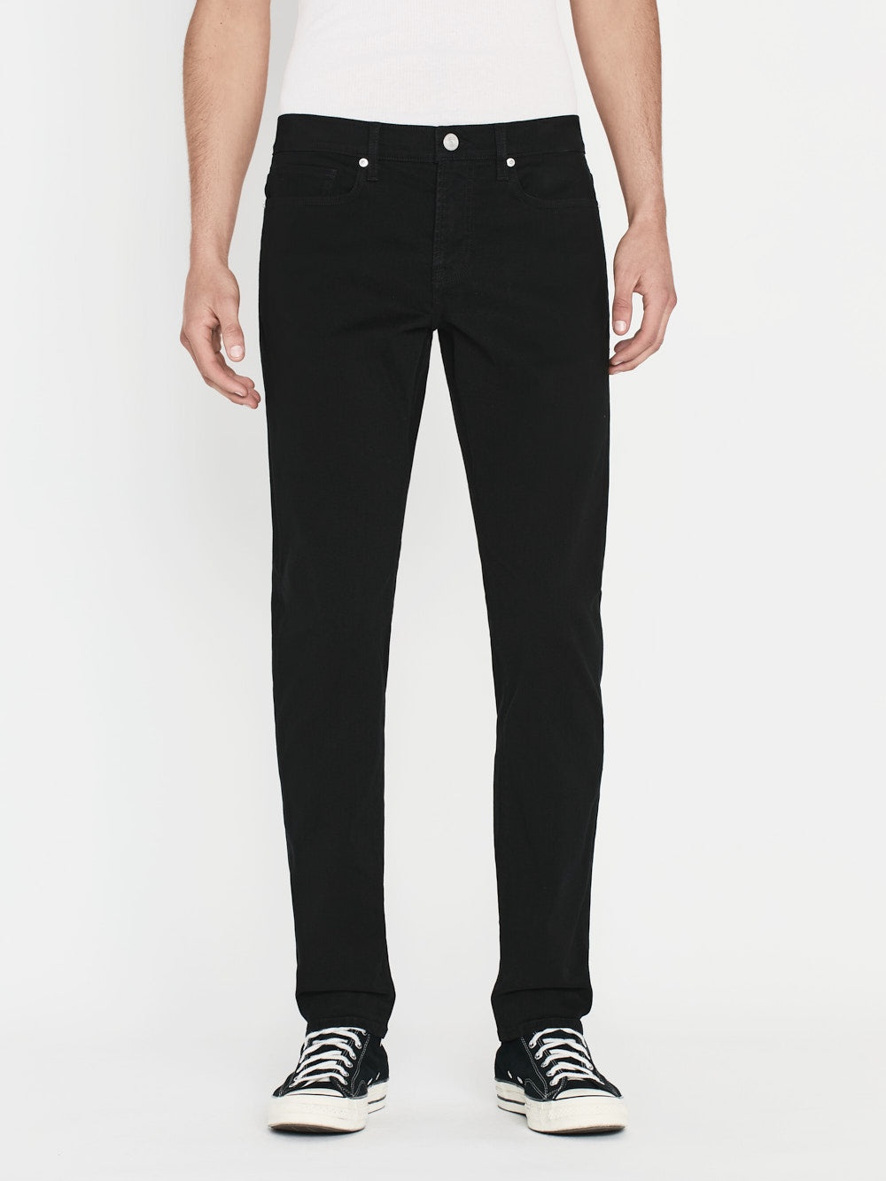 L'Homme Slim Brushed Twill in Noir - 3