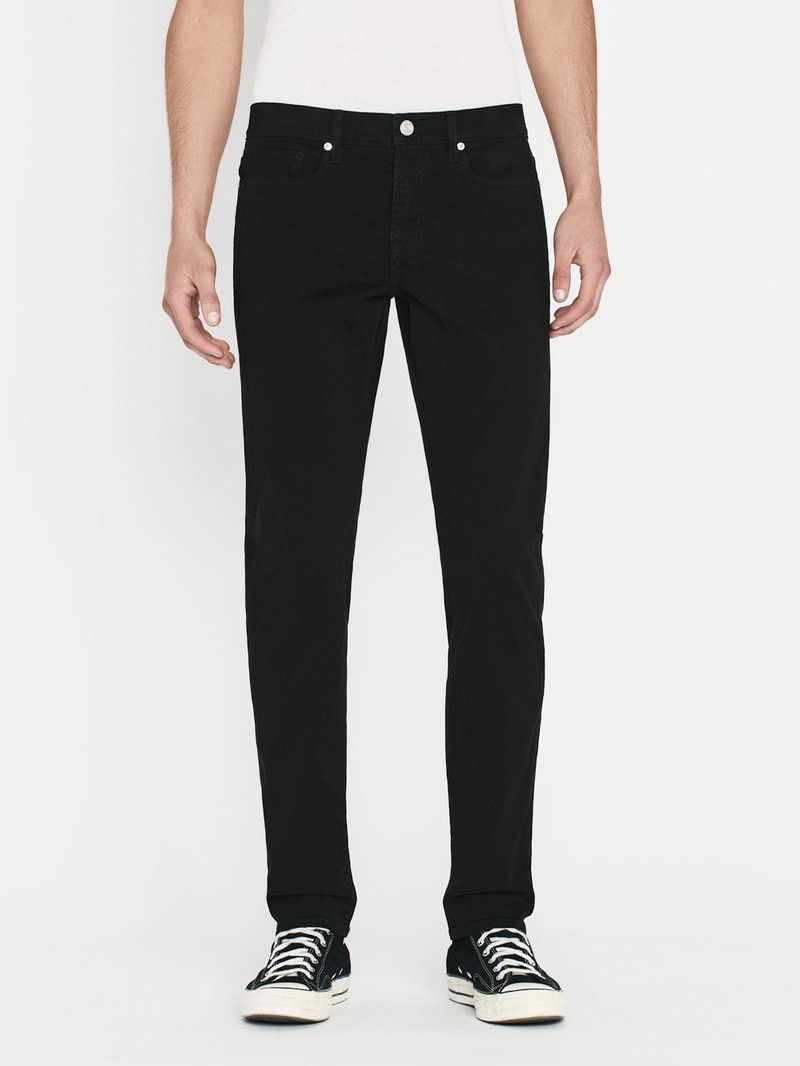 FRAME L'Homme Slim Brushed Twill in Noir outlook